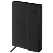 Ежедневник датированный 2026 А5 148х218 мм, GALANT «Magnetic», под кожу, клапан, черный, 117483