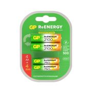 Батарейки аккумуляторные GP ReEnergy Ni-Mh НАБОР 8 шт. (ПРОМО 4+4), AA+ААА (HR6+HR03), 2000 mAh + 750 mAh, 210AAHC/75AAAHC