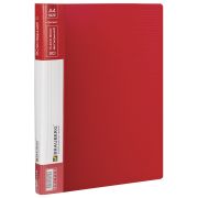 Папка 20 вкладышей BRAUBERG «Contract», красная, вкладыши-антиблик, 0,7 мм, бизнес-класс, 221773