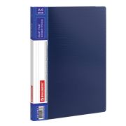 Папка с боковым металлическим прижимом и внутренним карманом BRAUBERG «Contract», синяя, до 100 л., 0,7 мм, бизнес-класс, 221787
