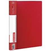 Папка с боковым металлическим прижимом и внутренним карманом BRAUBERG «Contract», красная, до 100 л., 0,7 мм, бизнес-класс, 221788