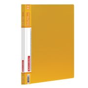 Папка с боковым металлическим прижимом и внутренним карманом BRAUBERG «Contract», желтая, до 100 л., 0,7 мм, бизнес-класс, 221790