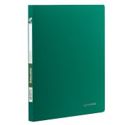 Папка с пластиковым скоросшивателем BRAUBERG «Office», зеленая, до 100 листов, 0,5 мм, 222642