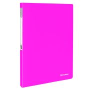Папка 20 вкладышей BRAUBERG «Neon», 16 мм, неоновая розовая, 700 мкм, 227450