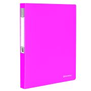 Папка 40 вкладышей BRAUBERG «Neon», 25 мм, неоновая розовая, 700 мкм, 227454
