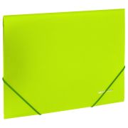 Папка на резинках BRAUBERG «Neon», неоновая, зеленая, до 300 листов, 0,5 мм, 227460