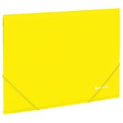 Папка на резинках BRAUBERG «Neon», неоновая, желтая, до 300 листов, 0,5 мм, 227461