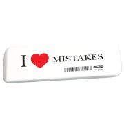 Ластик большой FACTIS «I love mistakes» (Испания), 140х44х9 мм, прямоугольный, скошенные края, GCFGE16C