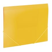 Папка на резинках BRAUBERG «Office», желтая, до 300 листов, 500 мкм, 228082