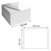 Бумага самокопирующая с перфорацией белая, 420х305 мм (12