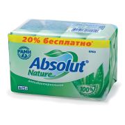 Мыло туалетное антибактериальное 300 г ABSOLUT (Абсолют) КОМПЛЕКТ 4 шт. х 75 г «Алоэ»,без триклозана, 6065