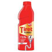 Средство для прочистки канализационных труб 1 л, TIRET (Тирет) «Turbo», гель, 8147377