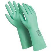 Перчатки латексные MANIPULA «Контакт», хлопчатобумажное напыление, размер 9-9,5 (L), зеленые, L-F-02