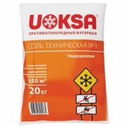 Реагент противогололёдный 20 кг UOKSA соль техническая №3, мешок