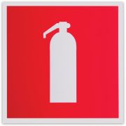 Знак пожарной безопасности «Огнетушитель», 200х200 мм, самоклейка, фотолюминесцентный, F 04