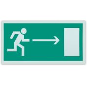 Знак эвакуационный «Направление к эвакуационному выходу направо», 300х150 мм, самоклейка, фотолюминесцентный, Е 03