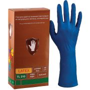 Перчатки латексные смотровые КОМПЛЕКТ 25 пар (50 шт.), L (большой), синие, SAFE&CARE High Risk DL/TL210