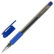 Ручка гелевая с грипом STAFF «Basic» GP-677, СИНЯЯ, корпус тонированный, узел 0,5 мм, линия письма 0,35 мм, 143676