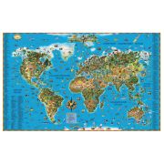 Карта настенная для детей «Мир», размер 116х79 см, ламинированная, 629, 450