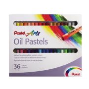 Пастель масляная художественная PENTEL «Oil Pastels», 36 цветов, круглое сечение, картонная упаковка, PHN4-36