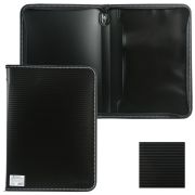 Папка на молнии пластиковая BRAUBERG «Contract», А4, 335х242 мм, внутренний карман, черная, 225162