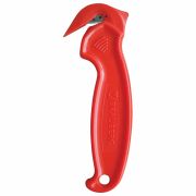 Нож складской безопасный BRAUBERG «Logistic», для вскрытия упаковочных материалов, красный, блистер, 236969