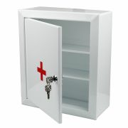 Шкафчик-аптечка металлический «Призма», навесной, 2 полки, ключевой замок, 330x280x140 мм