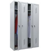 Шкаф металлический для одежды ПРАКТИК «LS-41», четырехсекционный, 1830х1130х500 мм, 55 кг, разборный, LS(LE)–41