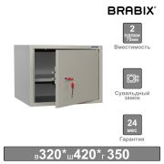 Шкаф металлический для документов BRABIX «KBS-02», 320х420х350 мм, 9,6 кг, сварной, 291151