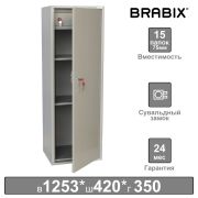 Шкаф металлический для документов BRABIX «KBS-021Т», 1253х420х350 мм, 26 кг, трейзер, сварной, 291154