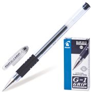 Ручка гелевая с грипом PILOT «G-1 Grip», ЧЕРНАЯ, корпус прозрачный, узел 0,5 мм, линия письма 0,3 мм, BLGP-G1-5
