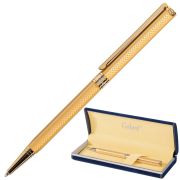 Ручка подарочная шариковая GALANT «Stiletto Gold», тонкий корпус, золотистый, золотистые детали, пишущий узел 0,7 мм, синяя, 140527