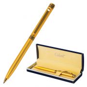 Ручка подарочная шариковая GALANT «Ingrid», тонкий корпус, золотистый, золотистые детали, пишущий узел 0,7 мм, синяя, 141008