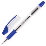 Ручка шариковая с грипом BRAUBERG «Samurai», СИНЯЯ, корпус прозрачный, узел 0,7 мм, линия письма 0,35 мм, 141149