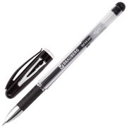 Ручка гелевая с грипом BRAUBERG «Geller», ЧЕРНАЯ, игольчатый узел 0,5 мм, линия письма 0,35 мм, 141180