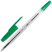 Ручка шариковая BRAUBERG «Line», ЗЕЛЕНАЯ, корпус прозрачный, узел 1 мм, линия письма 0,5 мм, 141342