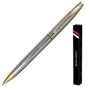 Ручка подарочная шариковая BRAUBERG «De Luxe Silver», корпус серебристый, узел 1 мм, линия письма 0,7 мм, синяя, 141414