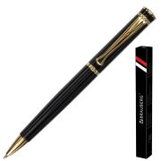 Ручка подарочная шариковая BRAUBERG «Perfect Black», корпус черный, узел 1 мм, линия письма 0,7 мм, синяя, 141416