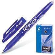 Ручка стираемая гелевая с грипом PILOT «Frixion», СИНЯЯ, корпус синий, узел 0,7 мм, линия письма 0,35 мм, BL-FR-7