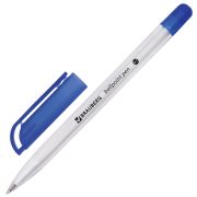 Ручка шариковая масляная BRAUBERG «Olive Pen», СИНЯЯ, корпус прозрачный, 0,7 мм, линия 0,35 мм, 141476