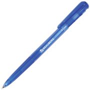 Ручка шариковая автоматическая BRAUBERG «Dialog», СИНЯЯ, корпус тонированный синий, узел 0,7 мм, линия письма 0,35 мм, 141509