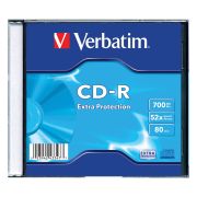 Диск CD-R VERBATIM, 700 Mb, 52х, Slim Case (1 штука)