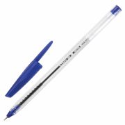 Ручка шариковая масляная STAFF «EVERYDAY» OBP-226, СИНЯЯ, корпус прозрачный, игольчатый узел 0,7 мм, линия письма 0,35 мм, 141705