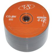 Диски CD-RW VS 700 Mb 4-12x, КОМПЛЕКТ 50 шт., Bulk, VSCDRWB5001
