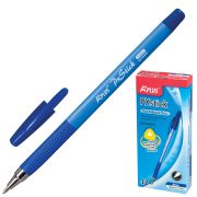 Ручка шариковая с грипом BEIFA (Бэйфа) «A Plus», СИНЯЯ, корпус синий, узел 1 мм, линия письма 0,7 мм, KA124200CS-BL