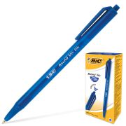 Ручка шариковая автоматическая BIC «Round Stic Clic», СИНЯЯ, корпус тонированный синий, узел 1 мм, линия письма 0,32 мм, 926376